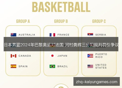 日本男篮2024年巴黎奥运对法国 河村勇辉三分犯规判罚引争议 日本男篮2024年巴黎奥运对法国 河村勇辉三分犯规判罚引争议